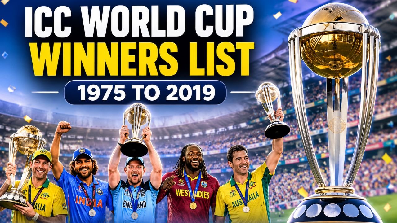 ICC World Cup Winners List 1975 to 2019: Complete Champions, Captains, Hosts & Final Results